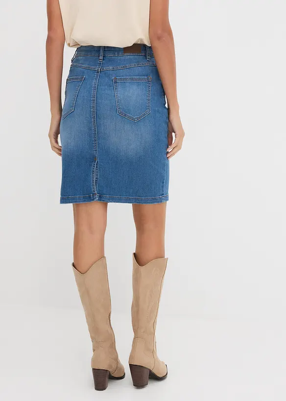 Stretchig jeanskjol, bonprix