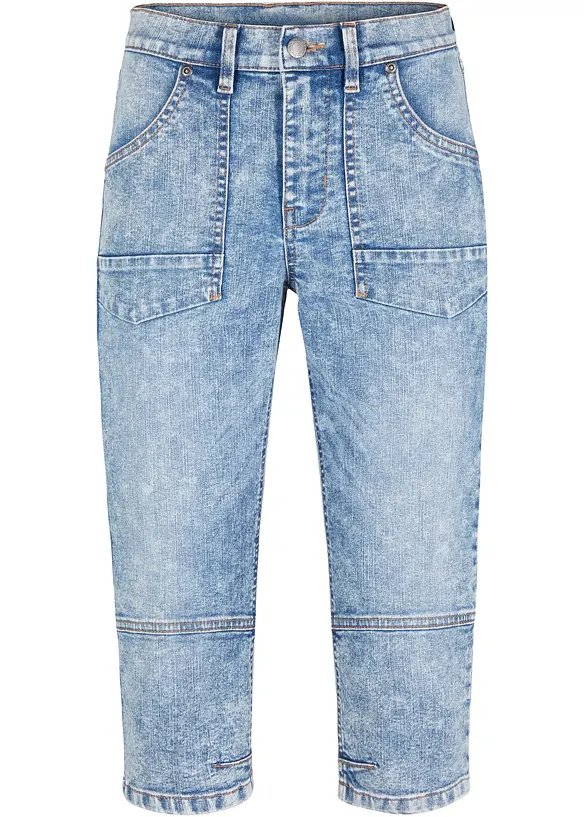 Stretchiga caprijeans, bonprix