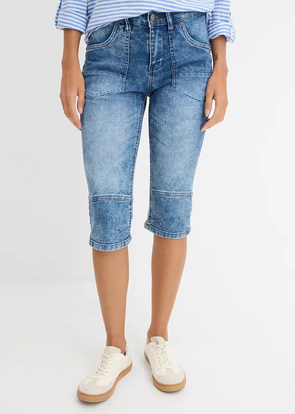 Stretchiga caprijeans, bonprix