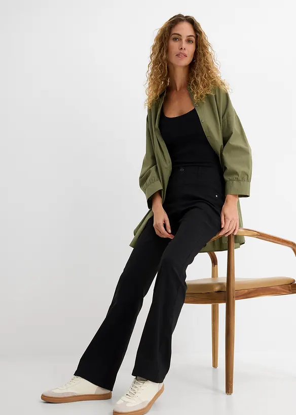 Stretchig bengalinbyxa i bootcutmodell, bonprix