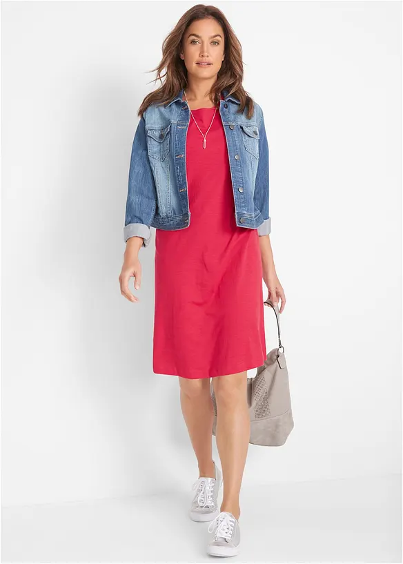 Jerseykl&auml;nning i ekologisk bomull, bonprix