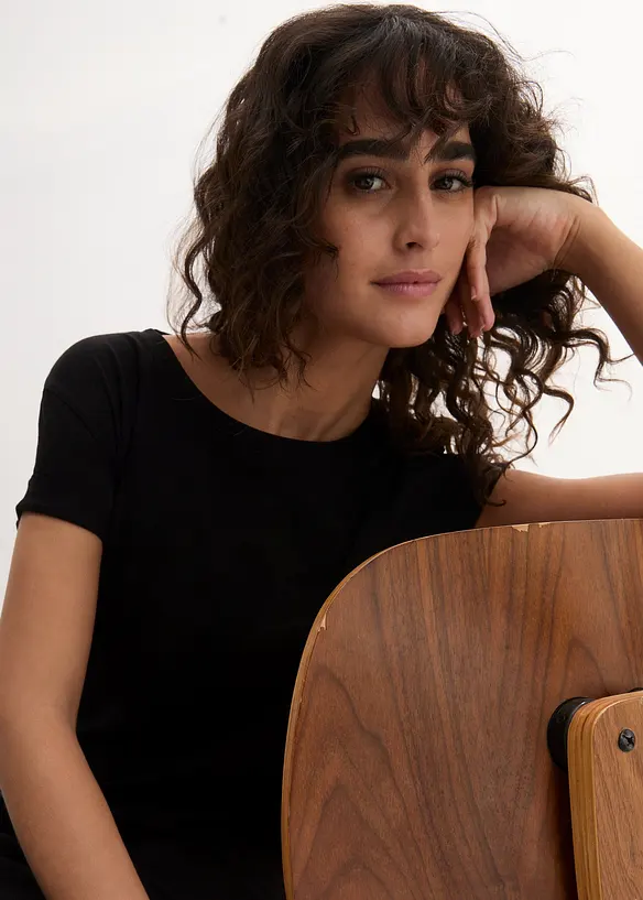 Jerseykl&auml;nning i ekologisk bomull, bonprix