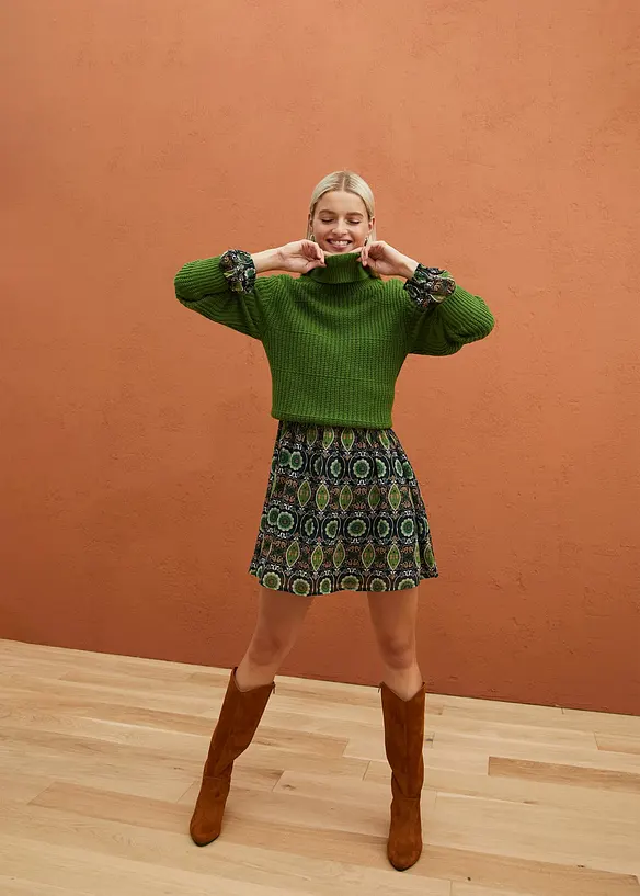 Stickad polotr&ouml;ja, bonprix