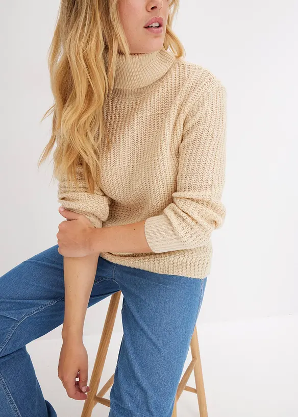 Stickad polotr&ouml;ja, bonprix