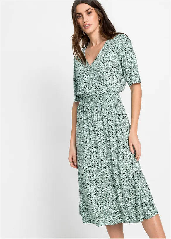 Jerseykl&auml;nning av viskosmix, bonprix