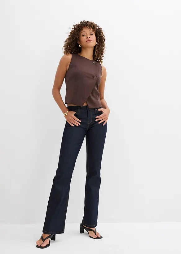 Bootcut jeans Mid Waist, Komfort-Stretch, bonprix