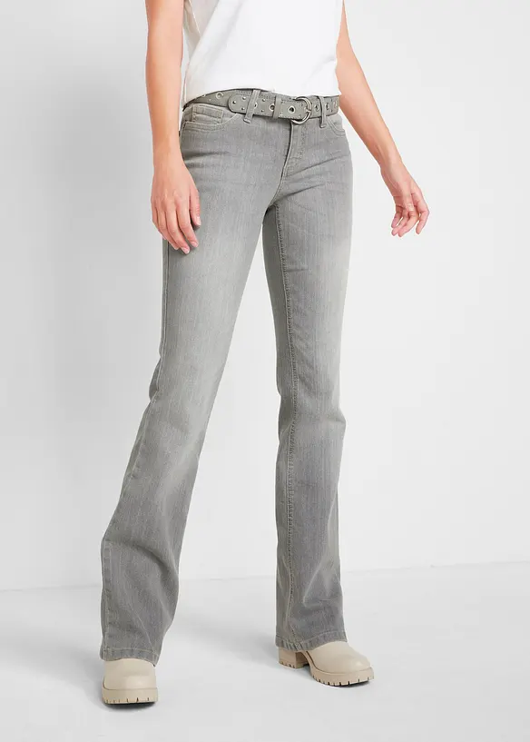 Bootcut Jeans Mid Waist, Comfort Stretch, bonprix