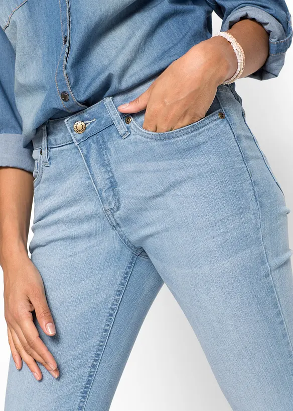 Bootcut Jeans Mid Waist, Comfort Stretch, bonprix