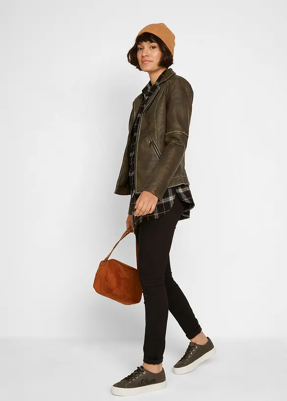 Termojeggings med medelh&ouml;g midja, bonprix