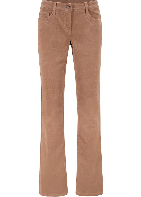 Stretchig manchesterbyxa, bootcut, bonprix