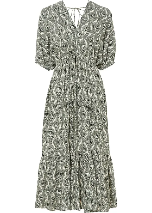 Mellanl&aring;ng kl&auml;nning i f&ouml;ljsam viskos, bonprix