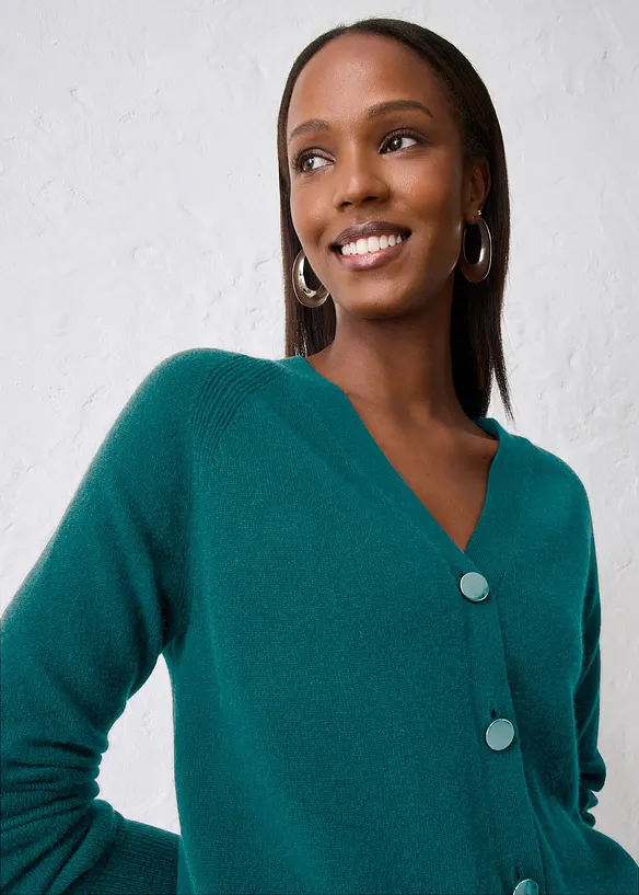 Kashmircardigan med Good Cashmere Standard&reg;-andel, bonprix