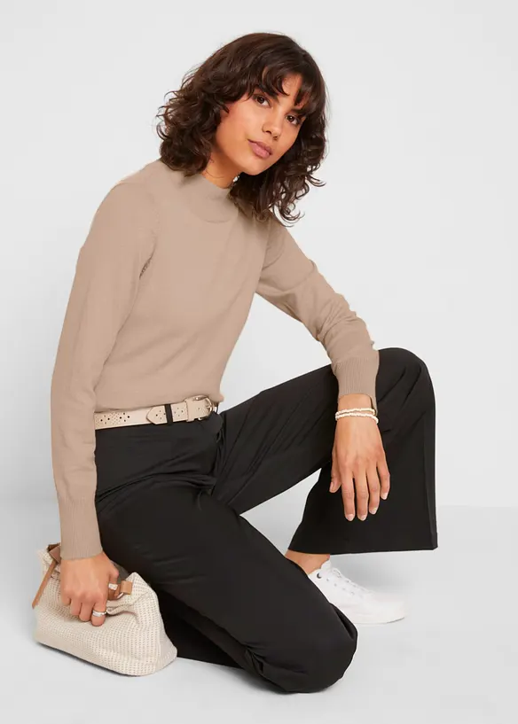 Bastr&ouml;ja med st&aring;krage och &aring;tervunnen bomull, bonprix