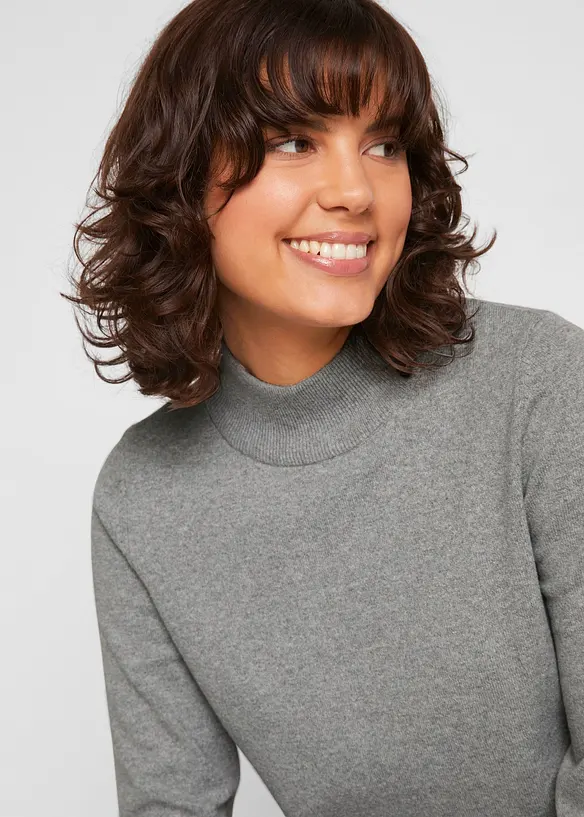 Bastr&ouml;ja med st&aring;krage och &aring;tervunnen bomull, bonprix