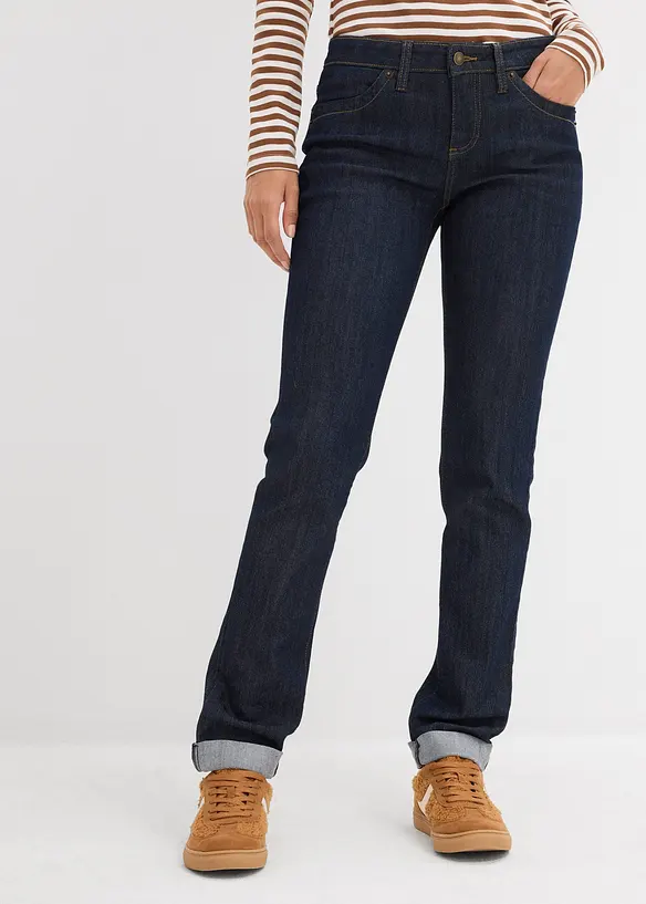 Straight Jeans Mid Waist, Stretch, bonprix