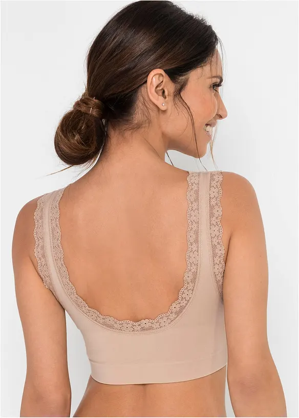 S&ouml;ml&ouml;s BH-topp fr&aring;n Feel Comfort (2-pack), bonprix