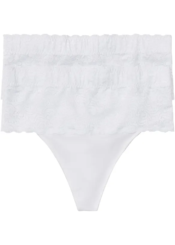 Stringtrosa med medelh&ouml;g formande effekt (2-pack), bonprix