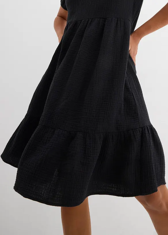 Oversized kl&auml;nning i bomullsmuslin, bonprix