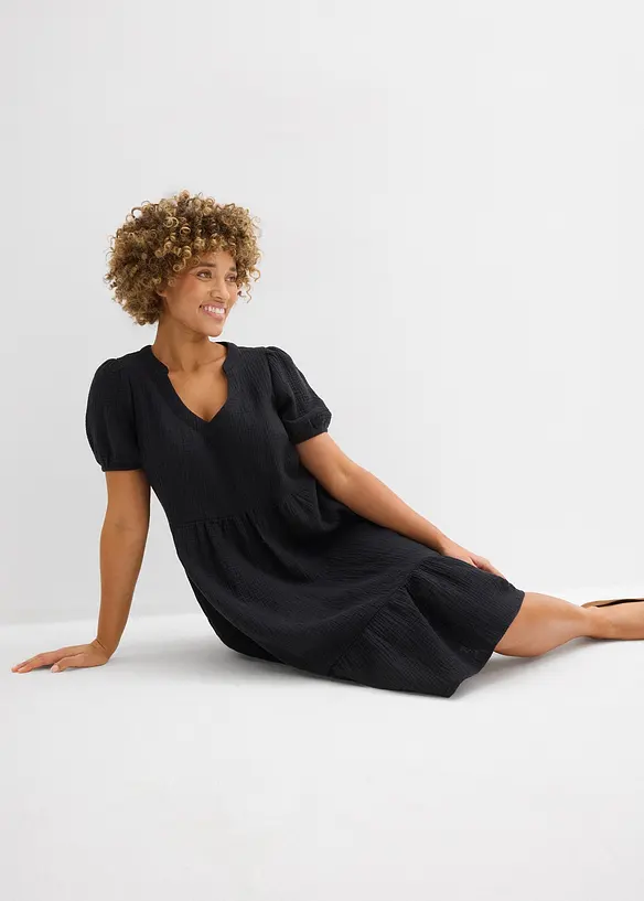 Oversized kl&auml;nning i bomullsmuslin, bonprix