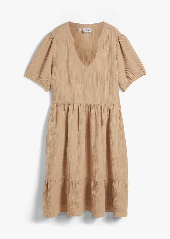 Oversized kl&auml;nning i bomullsmuslin, bonprix