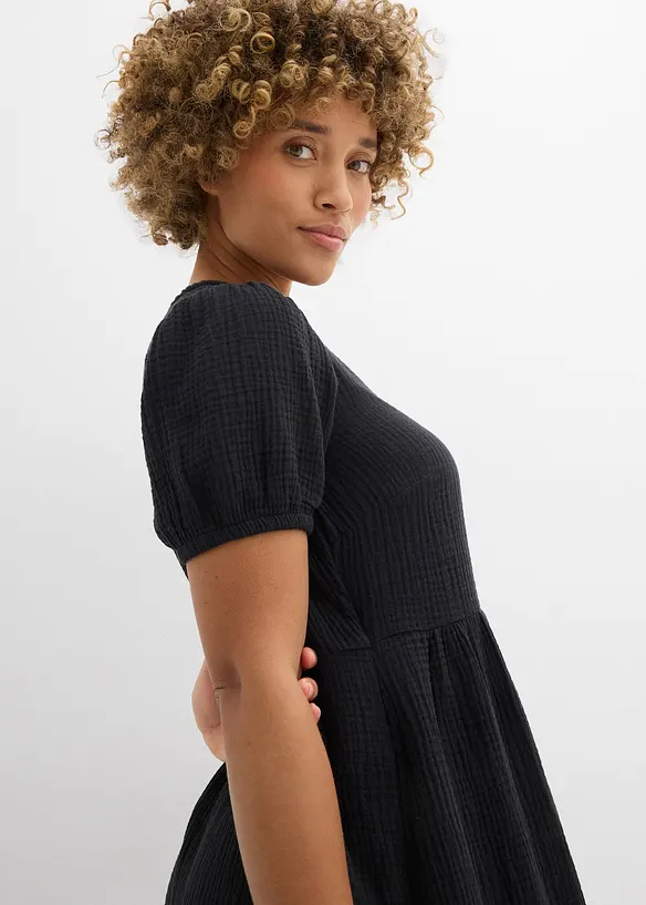 Oversized kl&auml;nning i bomullsmuslin, bonprix