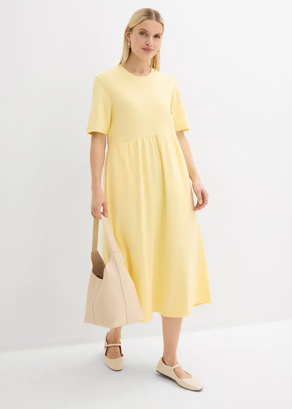 Jerseykl&auml;nning av ren bomull, bonprix