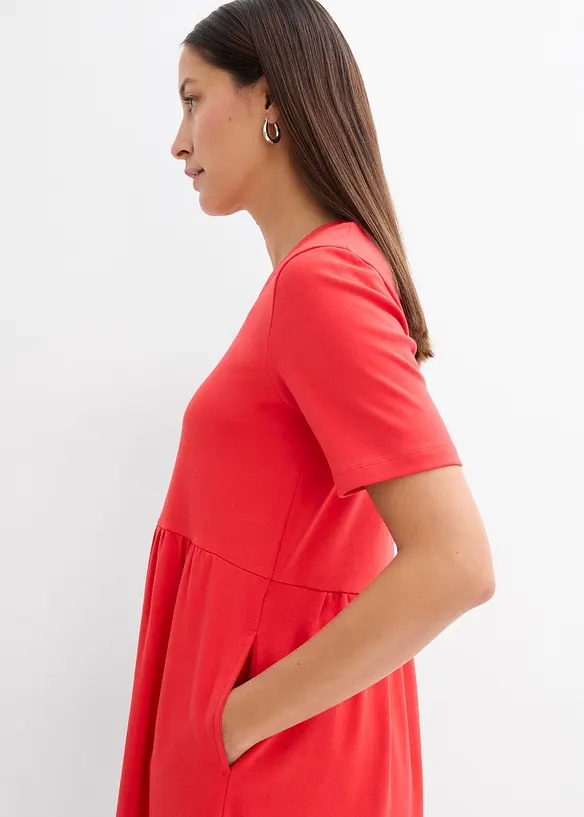 Jerseykl&auml;nning av ren bomull, bonprix