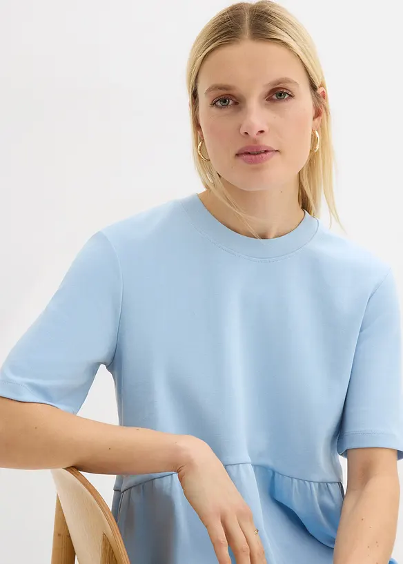 Jerseykl&auml;nning av ren bomull, bonprix