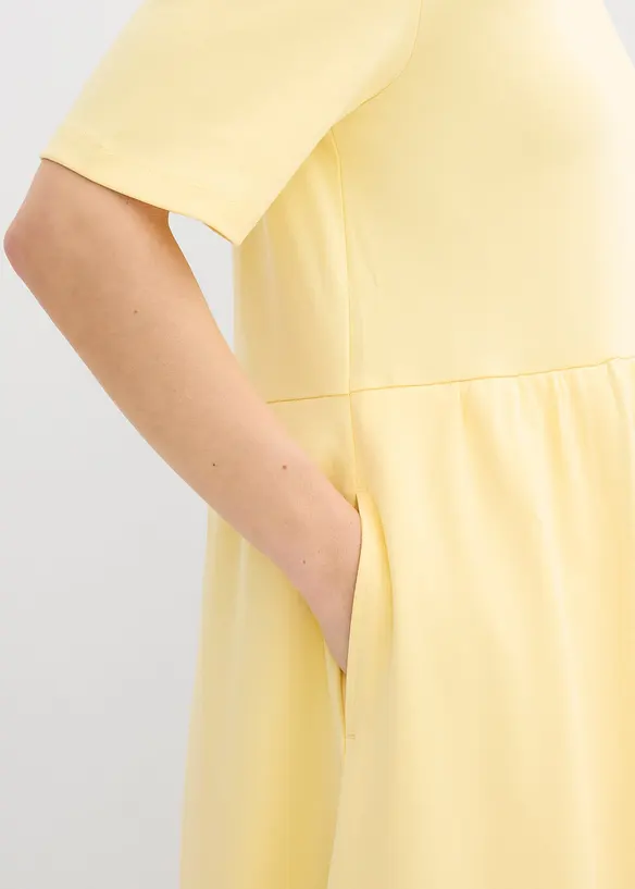 Jerseykl&auml;nning av ren bomull, bonprix