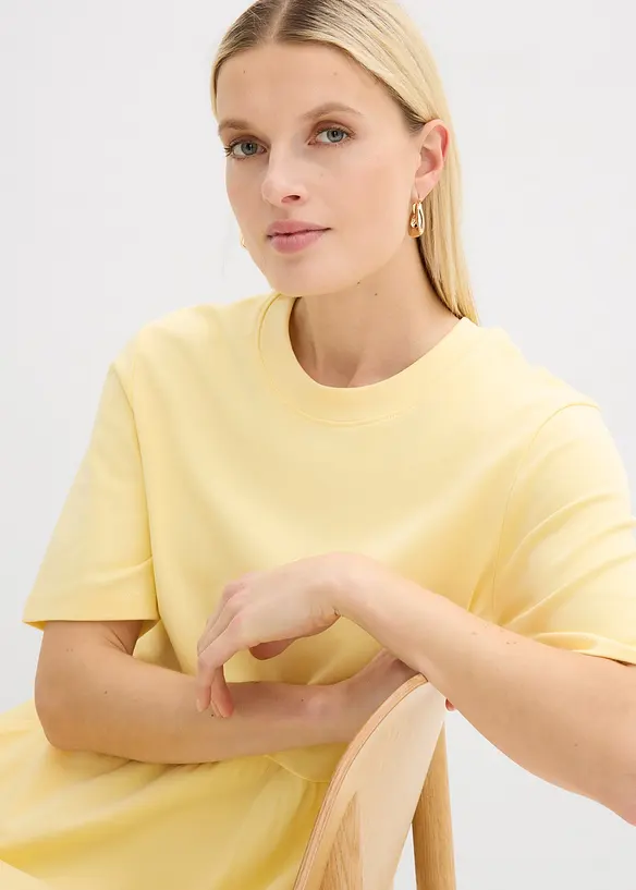 Jerseykl&auml;nning av ren bomull, bonprix