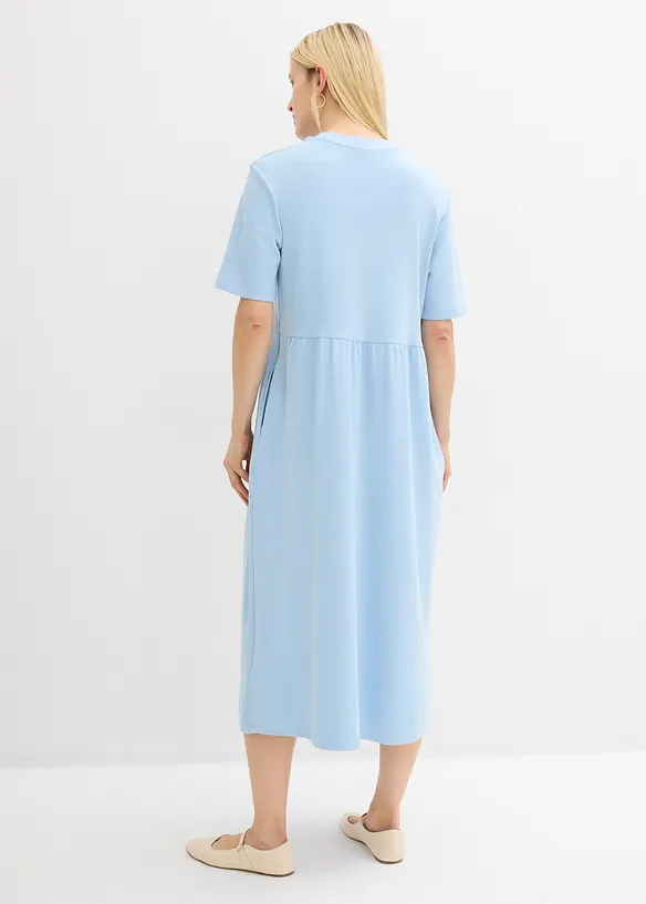 Jerseykl&auml;nning av ren bomull, bonprix