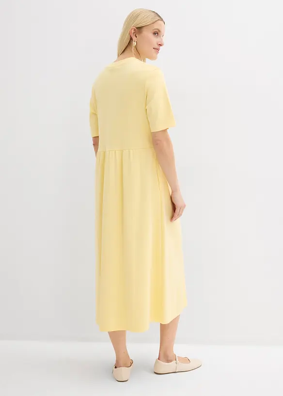 Jerseykl&auml;nning av ren bomull, bonprix