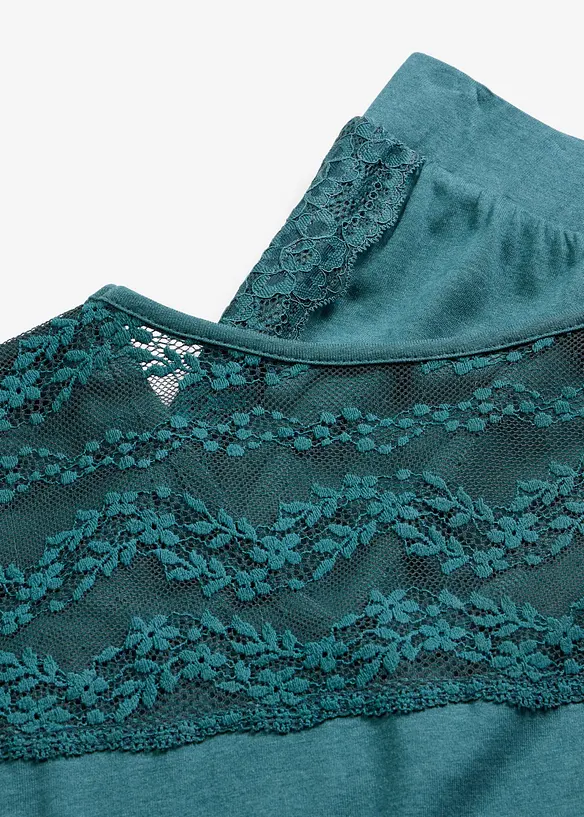 Pyjamas med viskos och spets, bonprix