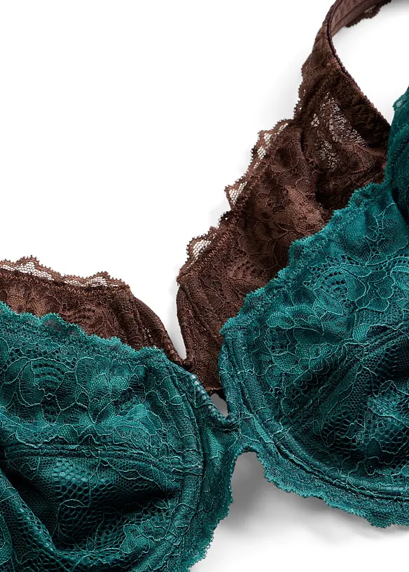 BH med bygel och glansiga effekter (2-pack), bonprix