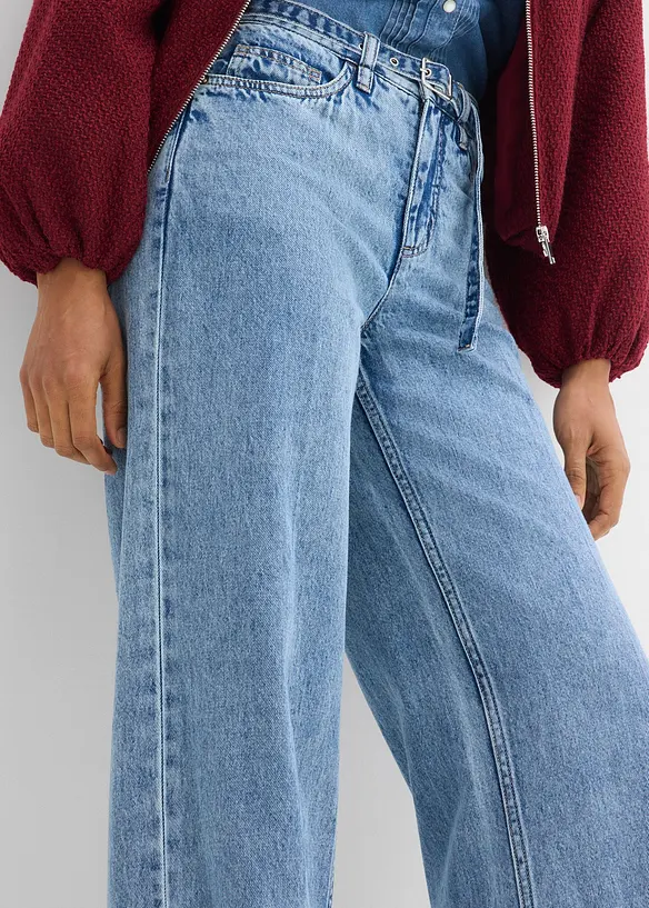 Loose Straight Jeans Mid Waist, bonprix