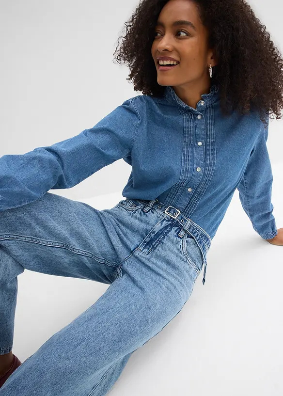 Loose Straight Jeans Mid Waist, bonprix