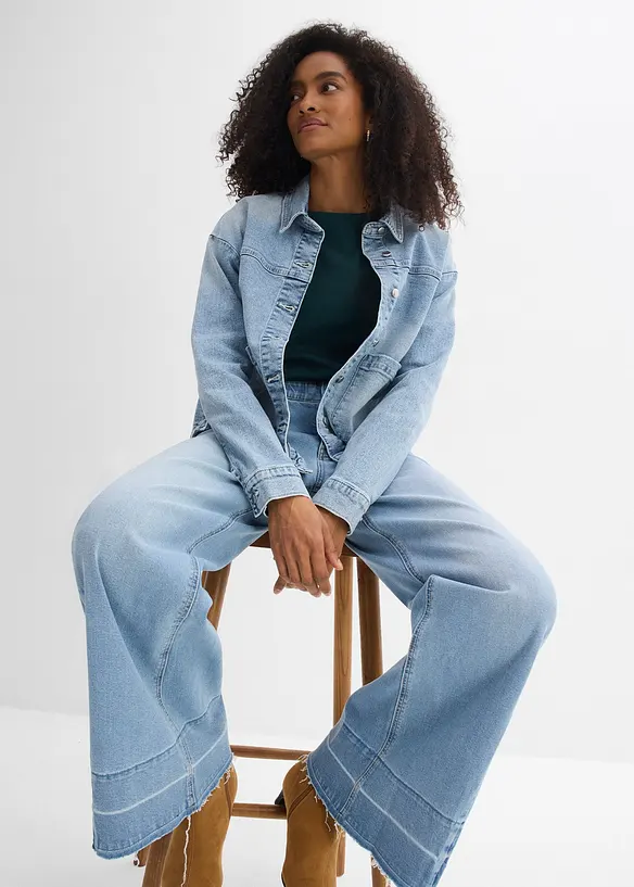 Wide Leg Jeans Mid Waist, bonprix