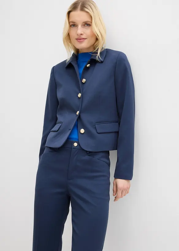 Utsv&auml;ngd 7/8-byxa med dekorativ knapp, bonprix