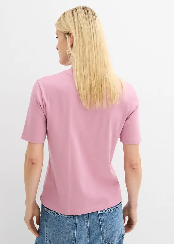 Ribbad topp i ren bomull, bonprix