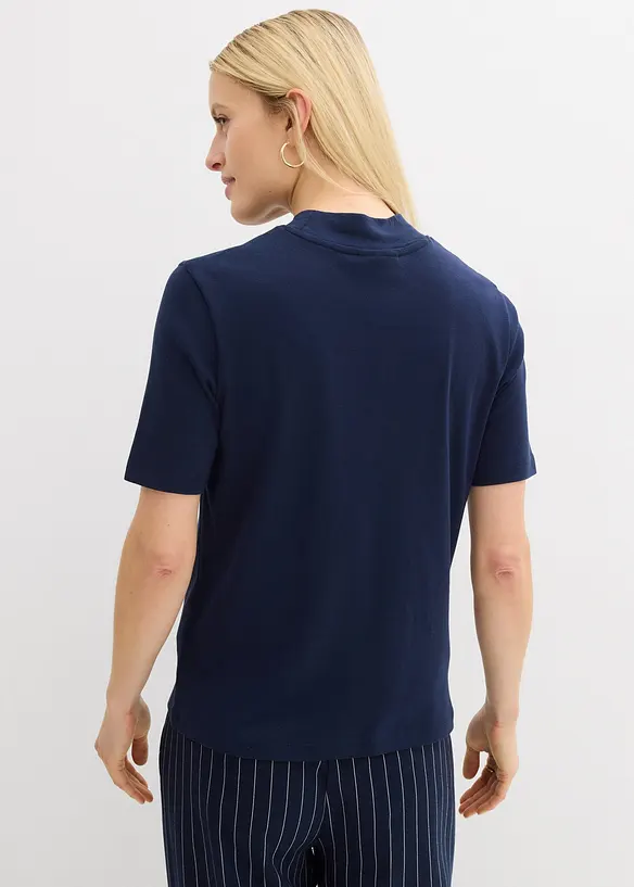 Ribbad topp i ren bomull, bonprix