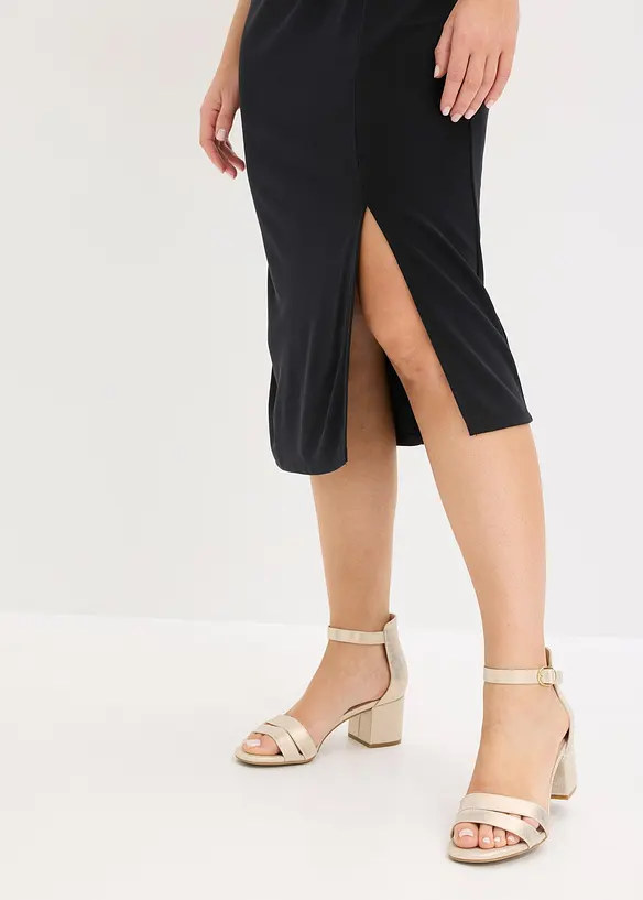 Jerseykl&auml;nning i viskosmix, bonprix