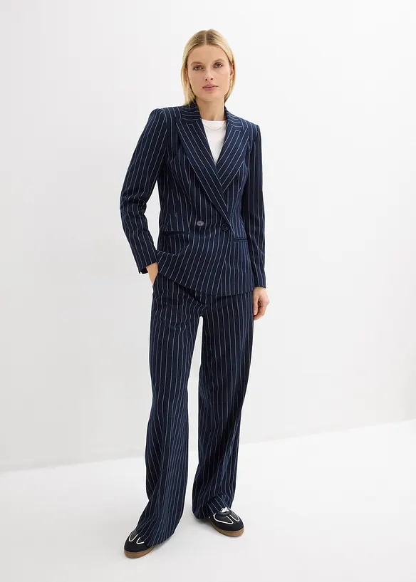 Kritstrecksrandig kavaj, bonprix