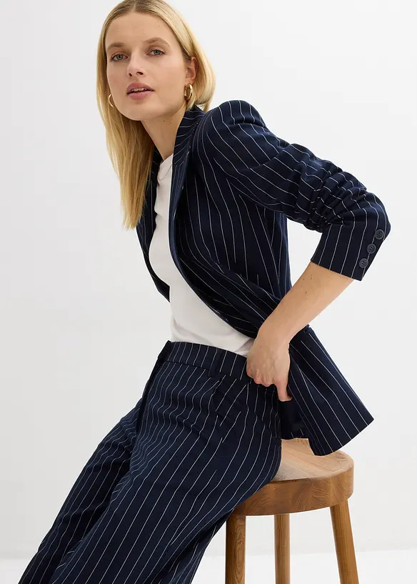 Kritstrecksrandig kavaj, bonprix