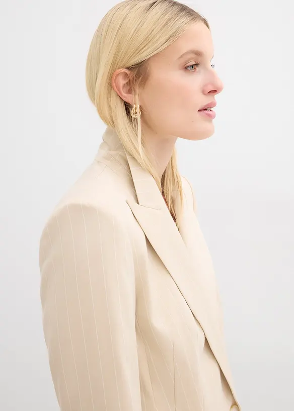 Kritstrecksrandig kavaj, bonprix