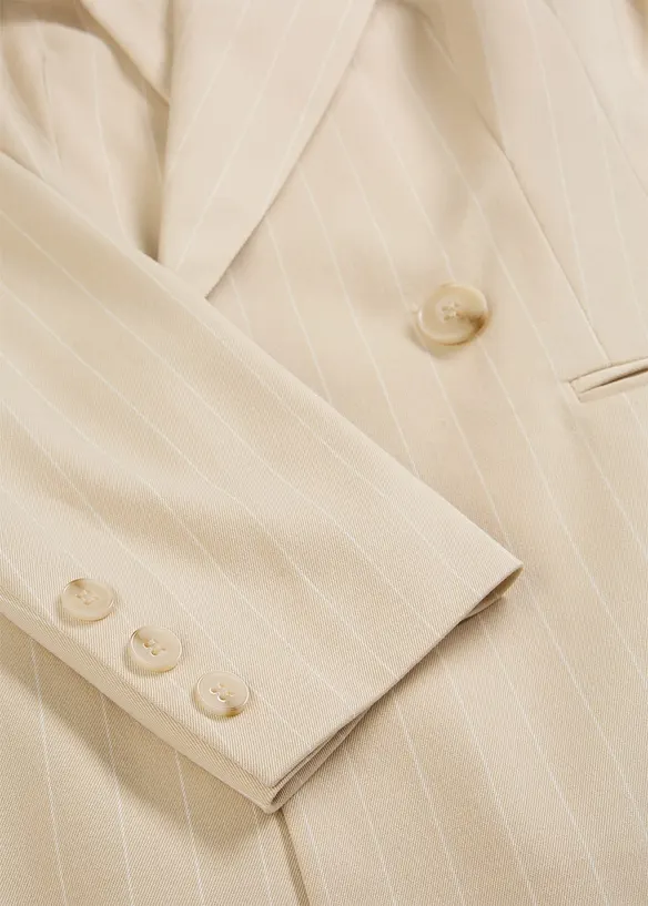 Kritstrecksrandig kavaj, bonprix