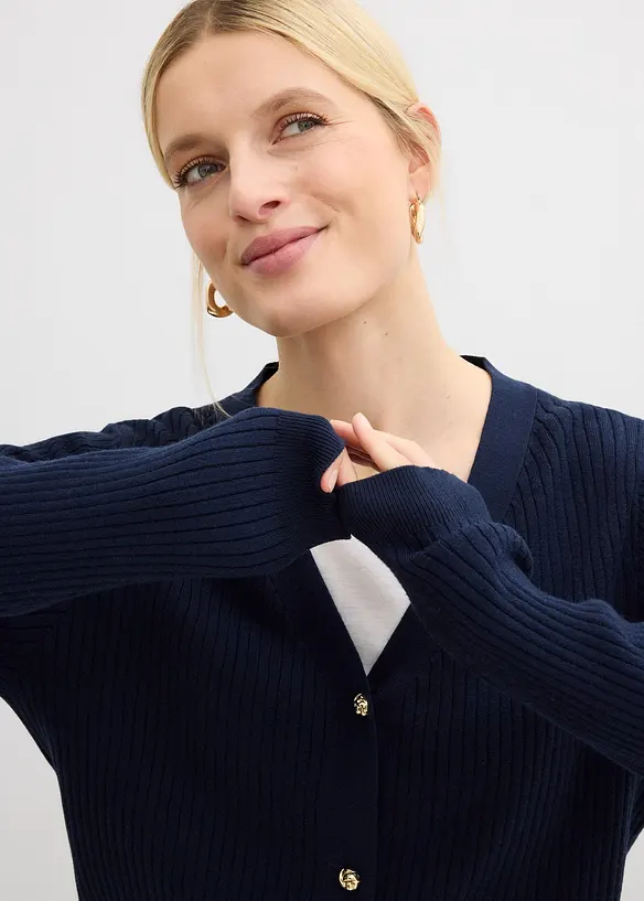 Cardigan i mjuk viskosmix, bonprix