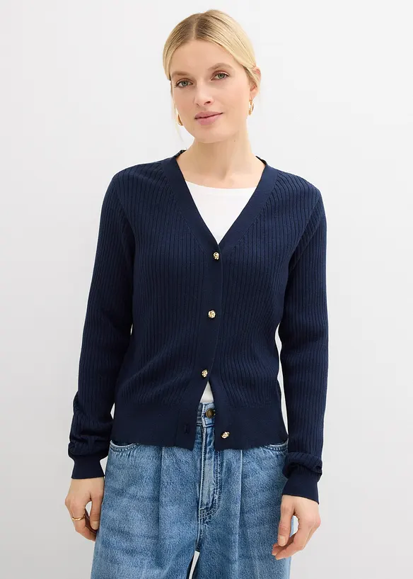 Cardigan i mjuk viskosmix, bonprix