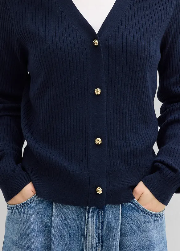 Cardigan i mjuk viskosmix, bonprix