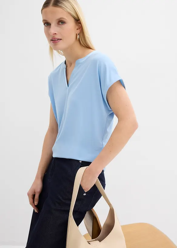 Topp med satinkant, bonprix