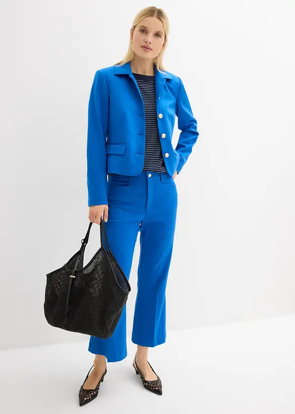 Topp av mjuk viskos med satindetaljer, bonprix